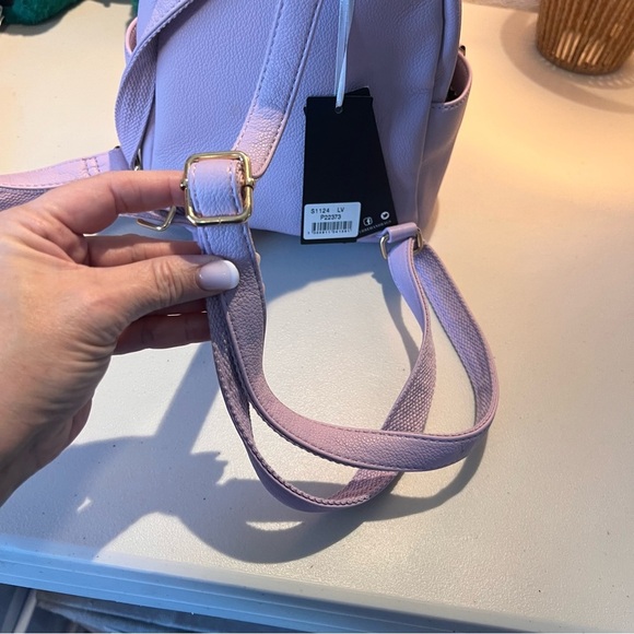 Stylish Vegan Lavender Backpack with Front Zipper main image 7